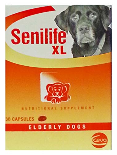 Senilife XL Cognitive Support Capsules for Senior Dogs Brain Health & Cognitive Function Supplement for Large Breeds Supports Memory Learning & Mental Alertness 30 Capsules