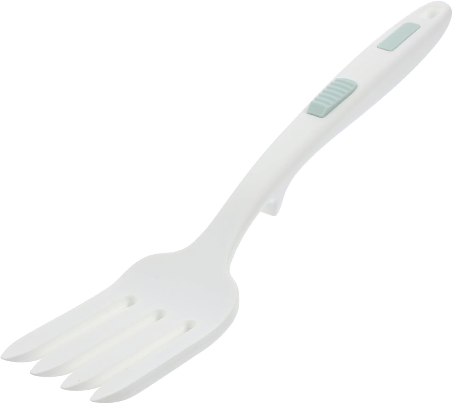 Silicone Pasta Server Fork for Cooking, Lightweight Multi Function White