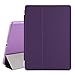 BESDATA Ultra Thin Magnetic Smart Cover [Wake/Sleep Function] & Translucent Back Case for 2014 Apple iPad Air 2 (iPad 6) + Screen Protector + Cleaning Cloth + Stylus (Purple)