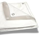 PE Abdeckplane Weiß 180 g/m² – 3 x 4 m – robuste & langlebige Schutzplane mit Ösen & Randverstärkung – wetterfeste Lösung für Haus, Garten, BAU, Werkstatt oder Lagerplätze