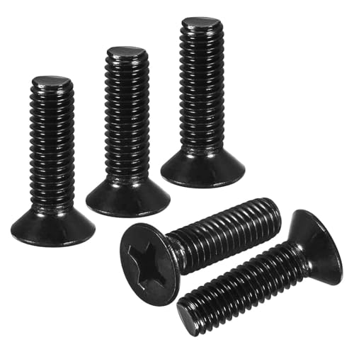 DTGN vis machine Phillips plate #6-32x5/8, acier 304 noir, 100 pièces