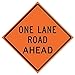 Usa-sign - 669-C/48-EMO-OR - One Lane Road Traffic Sign, Sign Legend One Lane Road Ahead, MUTCD Code W20-4, 48 in x 48 in