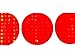 LiteMark DOT-SAE Red Reflective Discs – 3 Inch Round Prismatic Safety Reflectors with Protective Layer for Car, Truck, Trailer, Bike & Road Safety (Pack of 4)
