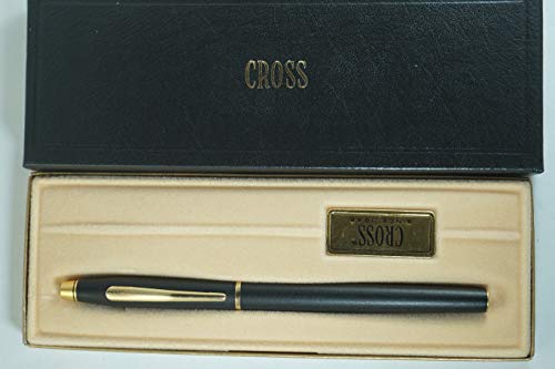 Bolígrafo rollerball Cross Century negro mate con oro 23K miniatura 3
