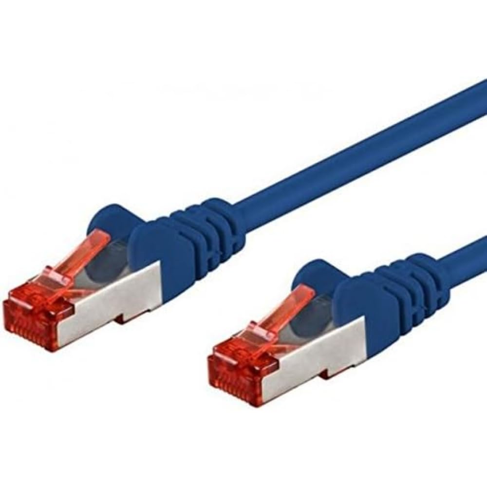 Intellinet Network Patch Cable, Cat6, 3m, Blue, Copper, S/FTP, LSOH / LSZH, PVC, RJ45, Gold Plated Contacts, Snagless, Booted, Polybag