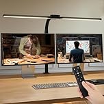 TONGLIN LED Desk Lamp, 24W Bright Architect Desk Lamp for Home Office, Double Head Clamp Desk Light with Adjustable Flexible Gooseneck, Eye Caring Task Lamp for Workbench Study Reading Drafting