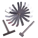BlesConi for Motorcycle Engine Valve Adjusting Spanner with Feeler Gauge Set 3mm 3.5mm Square Hole 9mm 10mm Hexagonal Hole Precise Valve Clearance Measurement Metal Construction