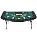 Giantex Folded 7 Player Pocker Blackjack Table Texas Holdem Car Game W/Chip&Cup Holder