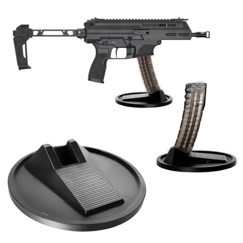 GUNCREED Gun Stand Pistol Stand Rifle Stand Magazine Stand Handgun Stand Gun Safe Organizer Mag Holder Durable Stable & Made in The USA (KUNA - 9MM)