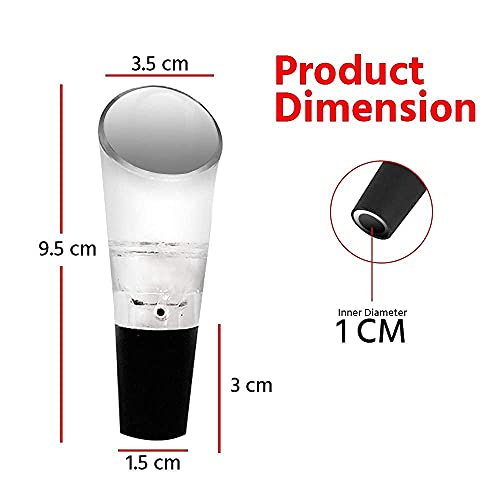 Trovety Wine Aerator Pourer Spout – 2-In-1 Diffuser Oxygenator And Pouring Dispenser For Enhanced Smoother Flavors Of Red Wines – Robust Acrylic Plastic And Silicone Rubber Aeration Breather (1) #TOP3