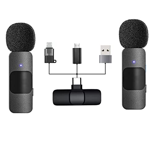 Kanget Wireless 2 in 1 Lavalier Microphone| Recording Phone Mic for Live Stream|Video Recording|Interview, Facebook Live,YouTube,Clip-on Plug & Play Auto-sync for all iPhones, Android and USB devices. Kanget Wireless 2 in 1 Lavalier Microphone| Recording Phone Mic for Live Stream|Video Recording|Interview, Facebook Live,YouTube,Clip-on Plug & Play Auto-sync for all iPhones, Android and USB devices.
