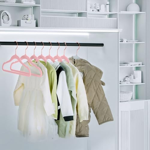 50 Pack Velvet Baby Hangers Non-Slip Clothes Hangers with Swivel Hooks, Space Saving Infant Toddler Closet Organizers, Ultra Thin Durable Child Hangers for Nursery, Kids, Children Wardrobe (11.8inch) by TIMMY - Image 9