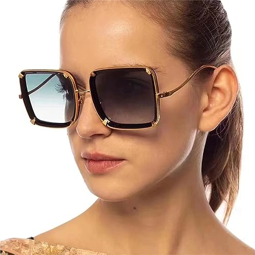 Punk Sunglasses Women Vintage Rivet Sun Glasses For Men UV400 Goggles Shades Curved legs Eyewear2