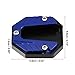 X AUTOHAUX Universal Motorcycle Kickstand Pad CNC Side Stand Foot Extension Support Plate Blue