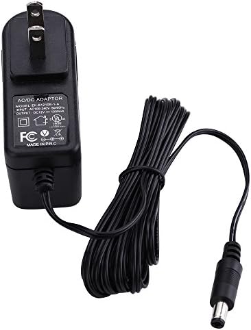 DC 12V 1A UL-Listed Power Supply,Power Adapter,5.5mm x 2.5mm DC Jack,9.8 Feet/3 Meter Cord for LED Strip,CCTV Camera,Wireless Router,Solar DC Power,Black