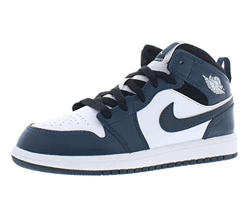 Nike Jordan Preschool Jordan 1 Mid TD 640734 411 Armory Navy - Size 12C, Army Navy/White Black, 12 Little Kid