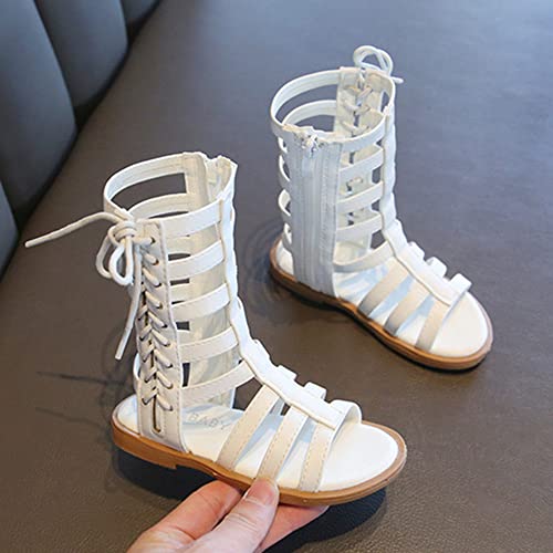 Toddler Little Girls Summer Zipper Open Toe Strappy Gladiator Sandals Fashion Outdoor Summer Boots Dress Flats3