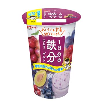 協同乳業 メイトー 1日分の鉄分のむヨーグルト 180g× 20個【クール便】飲むヨーグルト よーぐると 鉄分 FE fe 冷蔵 デザート