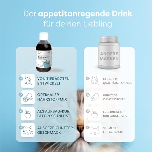 Dr. SAM Tonicum Cat Astronautenkost – flüssige Aufbau-Kur bei Appetitlosigkeit, mit Vitaminen, Proteinen & Spurenelementen, unterstützt Katzen nach Krankheit, OP oder Magen-Darm-Beschwerden, 280ml
