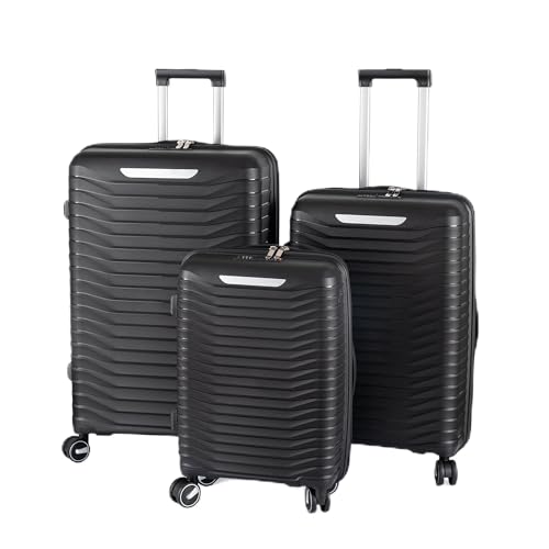 2303BLack Hardside Luggage Sets 3 Pieces, Expandable Luggages Spinner Suitcase with TSA Lock Lightweight Carry on Luggage 19inch 23inch 27inch