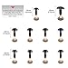 ◕‿◕ Swpeet 90pcs 12MM 9 Color Plastic Safety Eyes and 10Pcs 12MM Noses Set for Doll, Puppet, Plush Animal Making and Teddy Bear