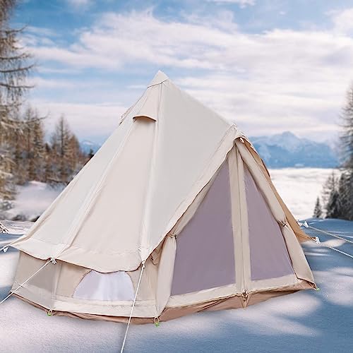 Carpa Bell de algodón y poliéster, plegable 4 temporadas para camping miniatura 3