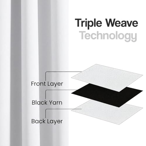 Image of FRESH FROM LOOM 9 ft Parda | Premium Door Curtains for Slider Track | Non-Ring Curtains | S-Wave Pleat | Light Block Blackout Parde | Breathable Fabric Parda (White | 9 Feet Set of 2)