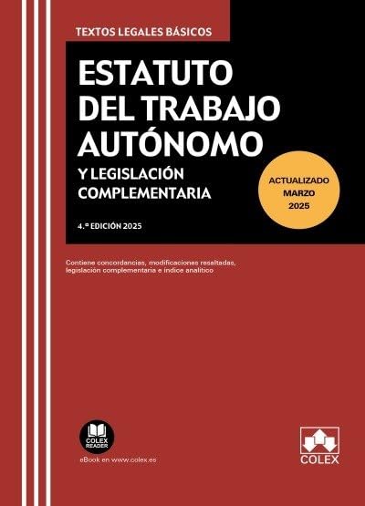 Portada de Estatuto del Trabajo Autónomo y Legislación complementaria
