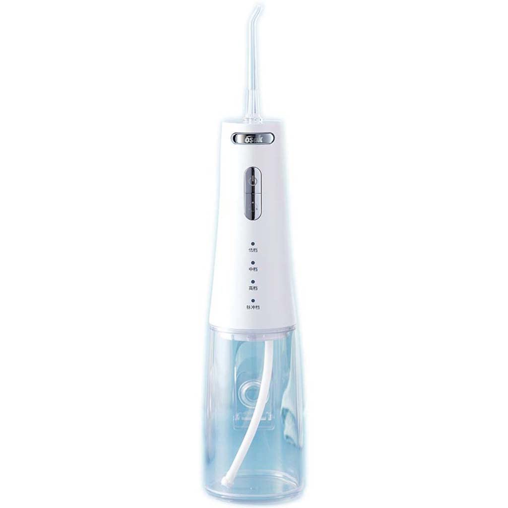 Idropulsore per denti senza fili con 4 modalità, irrigatore orale con rotazione a 360°, impermeabile IPX7, 300 ml e 2 punte a getto Detergente per denti con presa d'acqua, ricaricabile tramite USB
