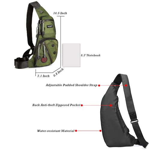 Image of NICGID Sling Bag Chest Shoulder Backpack Crossbody Daypack for Men Women | Travel Outdoor Hiking Concealed Carry Fishing Fanny Tool Small Casual