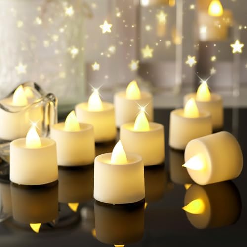 Amagic 12/24/50/100/150 Pack LED Tea Lights, Flameless Votive Can...