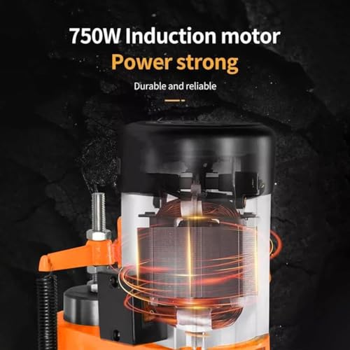 Image of VOLTZ VZ-MK-750A Wood Bench Mortiser Wood working Mortising Machine RPM-2840, Black /Orange (750W) Set