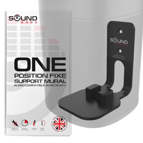 Support mural Sonos Play 1 pour gagner de la place et éviter les chutes d'enceintes