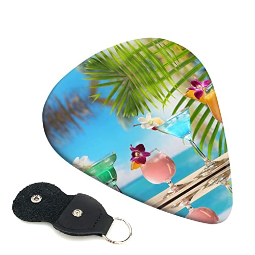 Tropical Beach Drink Lot de 6 médiators pour guitare acoustique, guitare électrique, basse, ukulélé – fin, moyen et… - Les Beatles, Paul McCartney, John Lennon, RIngo Starr, George Harrison Tropical Beach Drink Lot de 6 médiators pour guitare acoustique, guitare électrique, basse, ukulélé – fin, moyen et…