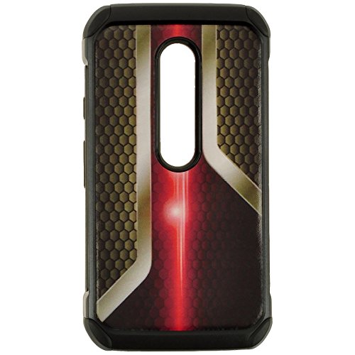 Motorola Moto G (3rd Gen) Design Hybrid Case - Car Grill Black For Cell Phone
