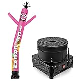 GOODENY 10FT Tall Inflatable Tube Man Ice Cream Wacky Wavy Dancing Guy with 3/4 HP Weather-Resistant Blower (12''Diameter) for Outdoor Decoration Advertising Business Promotion