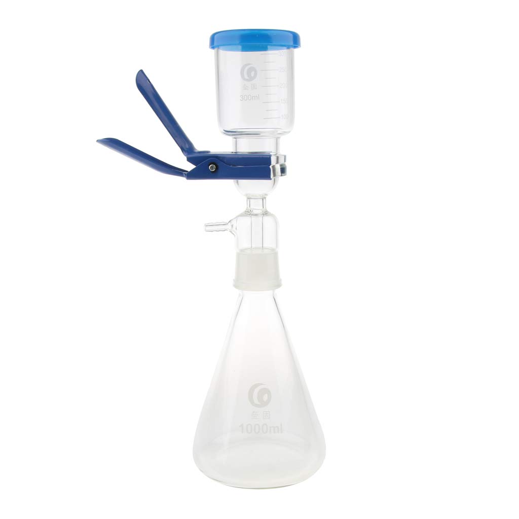 Nueva unidad de filtrado de laboratorio de aparato de filtración de 1000 ml con embudo y abrazadera
