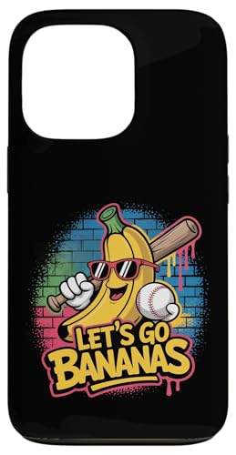 Funny Banana Let's Go Bananas Baseball X}zP[X iPhone 13 Pro p