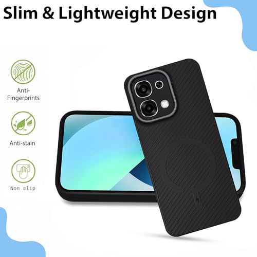 Image of LIRAMARK Rugged Carbon Fibre TPU Armor Silicone Back Cover Case for Oppo F31 5G