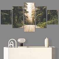 SIGNWIN 5 Panel Canvas Wall Art Modern Art Contemporary Country Dramatic Multicolor Photography Scenic for Home Decorations Ready to Hang - 60