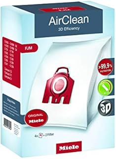 Miele AirClean 3D Efficiency Dust Bag, Type FJM, 4 Bags & 2 Filters