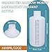 UMETASS 32oz/1000ml Narrow Mouth Plastic Bottles with Caps, HDPE Laboratory Grade Graduated Liquid Containers for Reagent Sample Medicine Water Storage (Translucent, 2 Pcs)