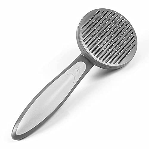 DCYSO Cat Brush Dogs Brush - 2020 Self Cleaning Pet Brush Slicker Brush for Cats Grooming Dog Shedding (Gray)