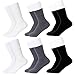 KGallery Feeto Women's Roll Top Socks - Fashionable Cotton Crew Socks, Multi-Colors Mix, Made in Korea - 6 Pairs (US, Numeric, 5, 9, Regular, Regular, 6, MIX 2)