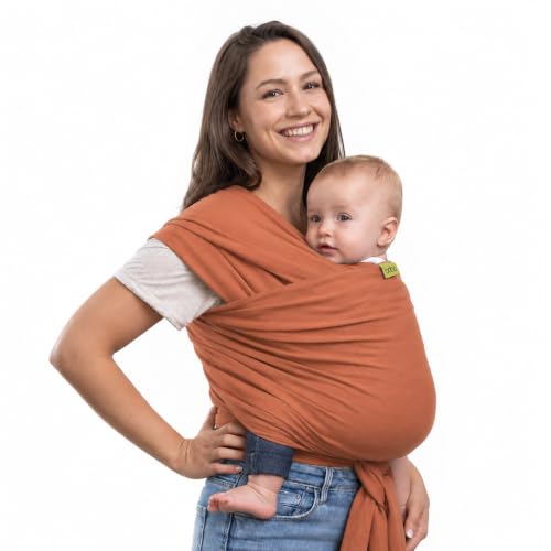 Boba Baby Wrap Carrier - Stretch Organic Cotton Newborn Sling, Fox