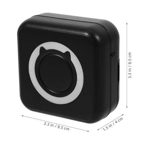 Impresora térmica portátil Zerodeko mini de plástico negro para pegatinas 2