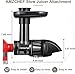 Masticating Juicer Attachment for All Kitchen Aid Stand Mixers, Easy to Clean Slow Juicing Parts, Cold Press Accessories for Fruits & Vegetables, Machine not Included, Black