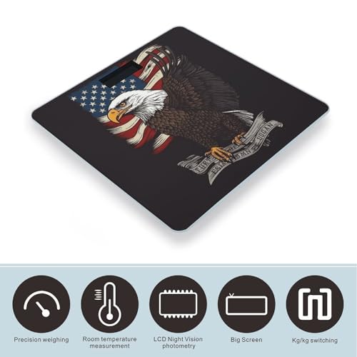 Báscula digital de baño con águila patriótica de EE.UU. miniatura 3