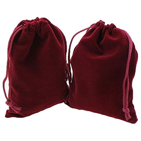 HOMIXES 50pcs Velvet Soft Jewelry Bags Pouches with Drawstring Candy Pouch Chocolate Pouch Party Wedding Favor Gift Bags Cover