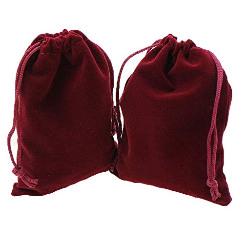 HOMIXES 50pcs Pochette à Bijoux Sac Cadeau à Cordon Coulissant Sachet en Velours Faveur Pochettes De Mariage Partie De Fête Cadeau Sacs Cover
